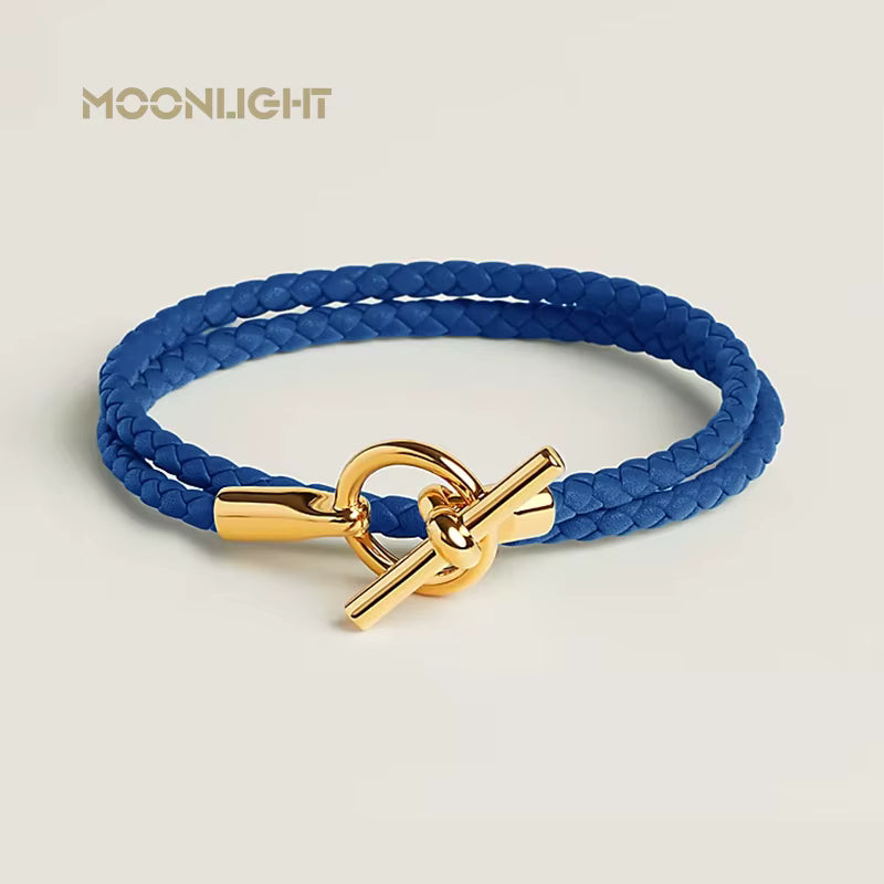 Moonlight Klassische Doppelschicht Leder Armbänder für Damen