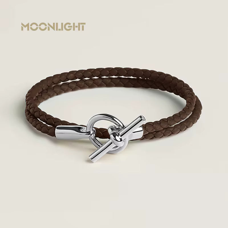 Moonlight Klassische Doppelschicht Leder Armbänder für Damen