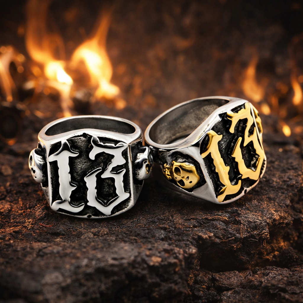 Markanter Biker- und Punk-Ring aus 316L Edelstahl mit Totenkopf-Design