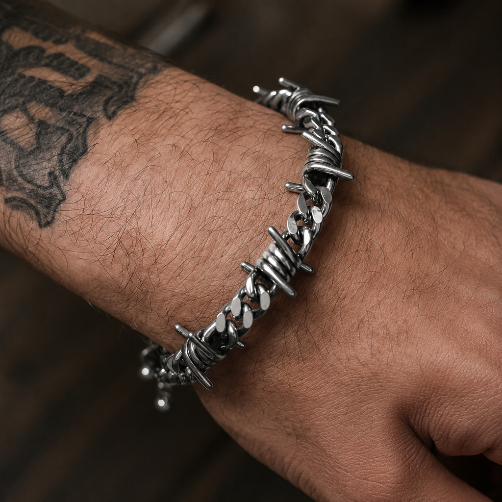 Robustes Edelstahlarmband kombiniert mit einen Edgy Design