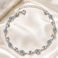 Elegantes Herz Armband für Damen aus 925 Sterling Silber mit funkelndem Zirkon und luxuriösem Design