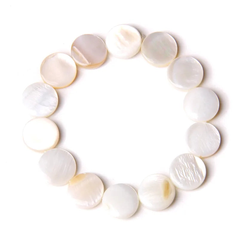 Strand‑Armband aus natürlicher Perlmutt‑Muschel