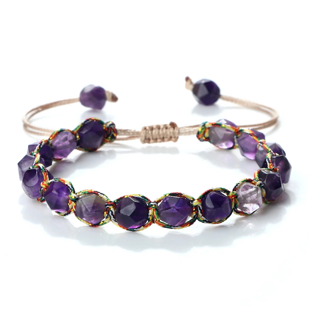 Naturstein‑Armband mit facettiertem Achat