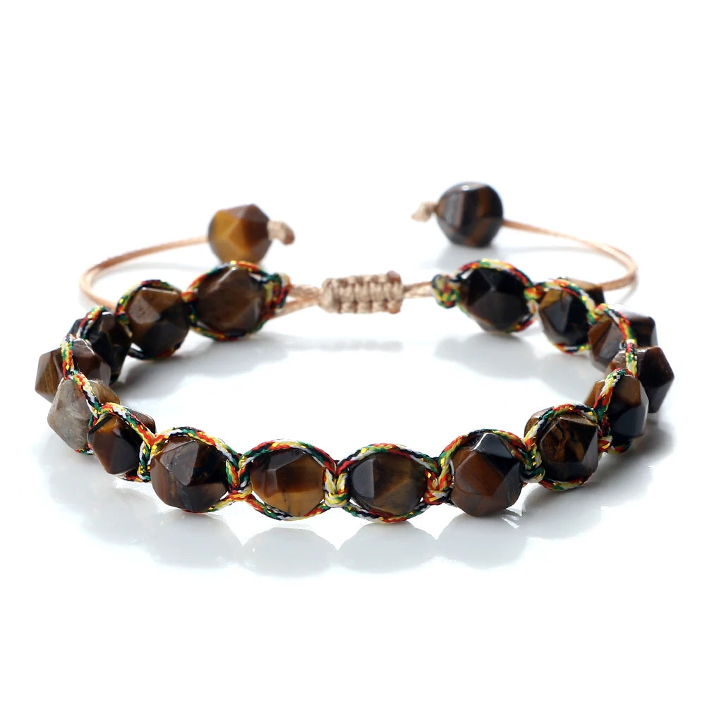Naturstein‑Armband mit facettiertem Achat