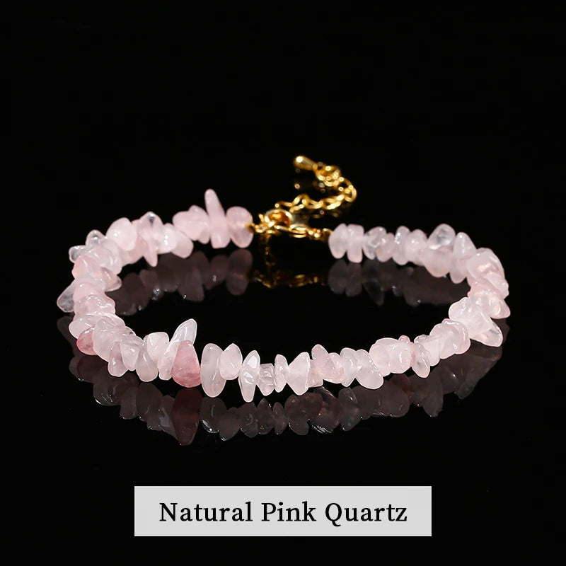 Naturstein-Armband mit Kristall-Splitperlen