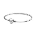 925 Sterling-Silber Damenarmband mit Herz-Kreis-Design