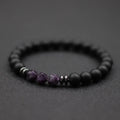Herrenarmband aus schwarzem Onyx mit Tigerauge & Sodalith