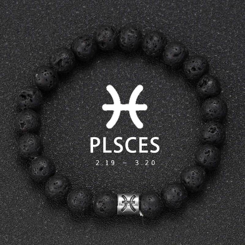Lavastein – Sternzeichen-Armband für Herren