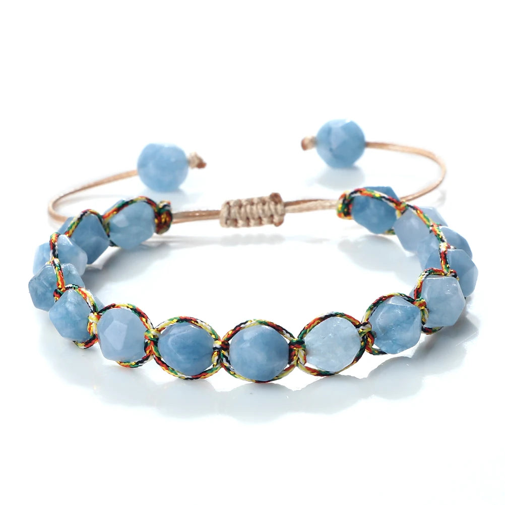 Naturstein‑Armband mit facettiertem Achat
