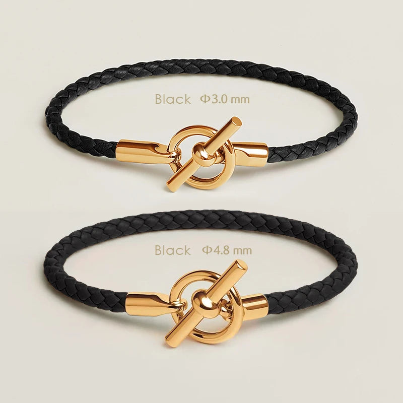Klassisches Damen Lederarmband von MOONLIGHT mit goldenem OT Verschluss