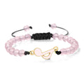 Rot-Schwarzes Notenarmband, Geflochten, 6‑mm Perlen