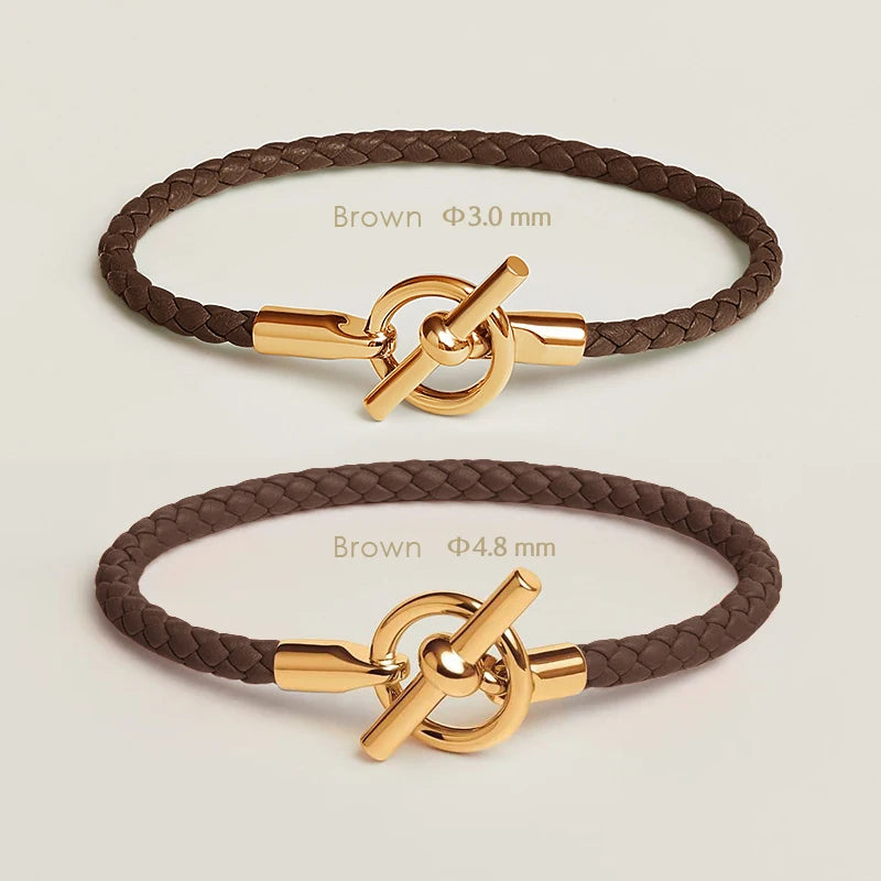 Klassisches Damen Lederarmband von MOONLIGHT mit goldenem OT Verschluss