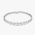 Exquisites Moissanit Schmuckarmband mit 5,0 mm 4,5 mm und 4 mm runden Steinen in luxuriösem Gold Finish