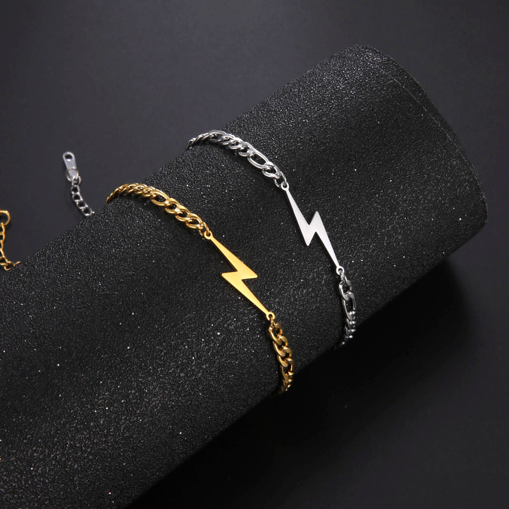 Blitz Charme Armband Für Männer Edelstahl Armband
