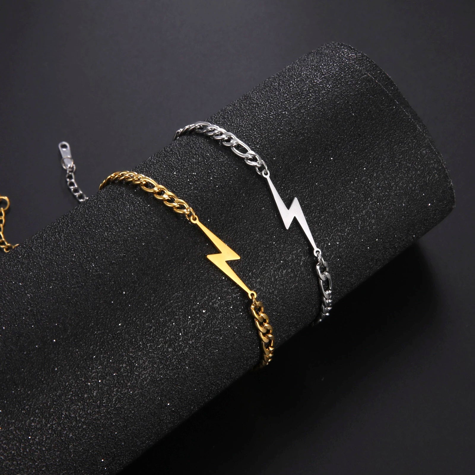 Blitz Charme Armband Für Männer Edelstahl Armband