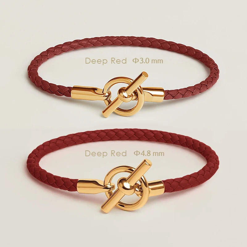 Klassisches Damen Lederarmband von MOONLIGHT mit goldenem OT Verschluss