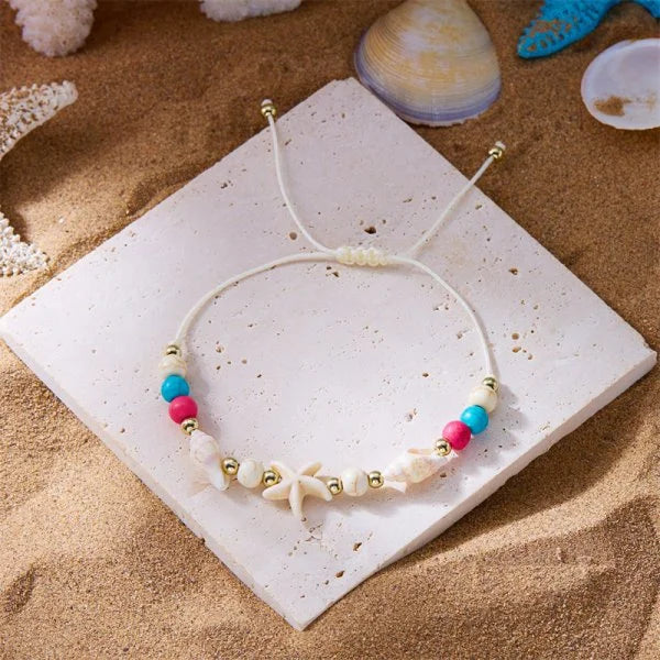 Sommerliches Muschel‑Perlenarmband