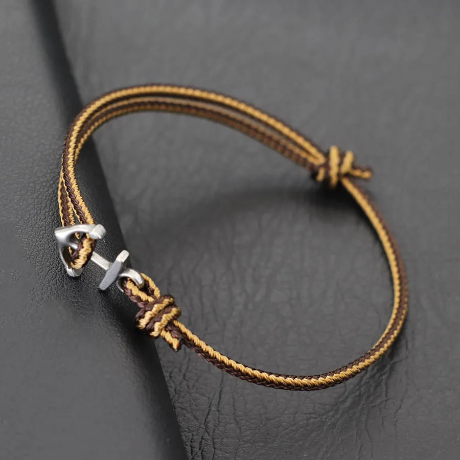 Handgefertigtes Marine‑String‑Armband – 3 mm Ethno‑Seil