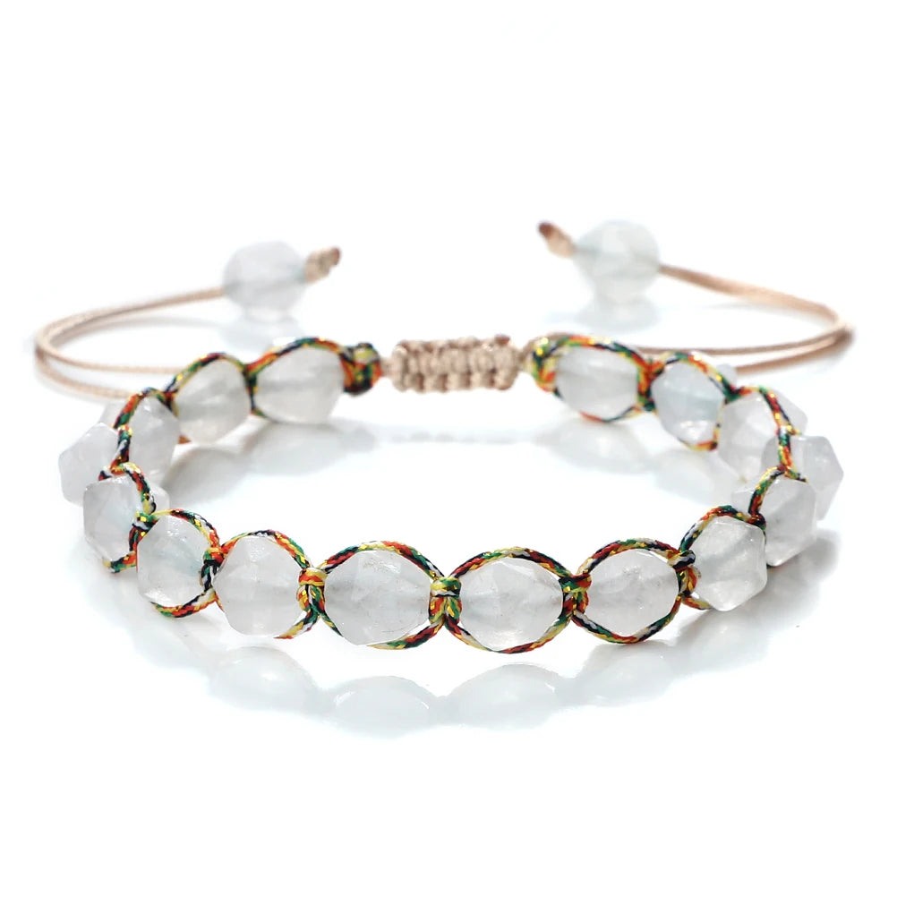 Naturstein‑Armband mit facettiertem Achat