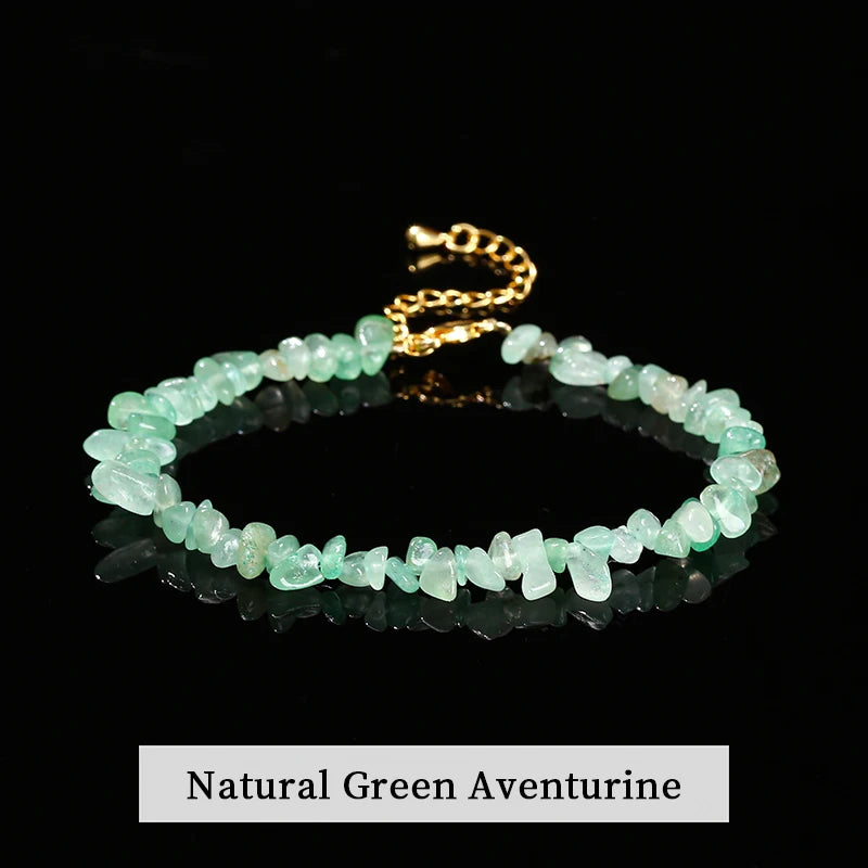 Naturstein-Armband mit Kristall-Splitperlen