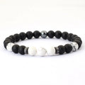 Herrenarmband mit 8 mm Onyx- und Tigerauge-Steinen