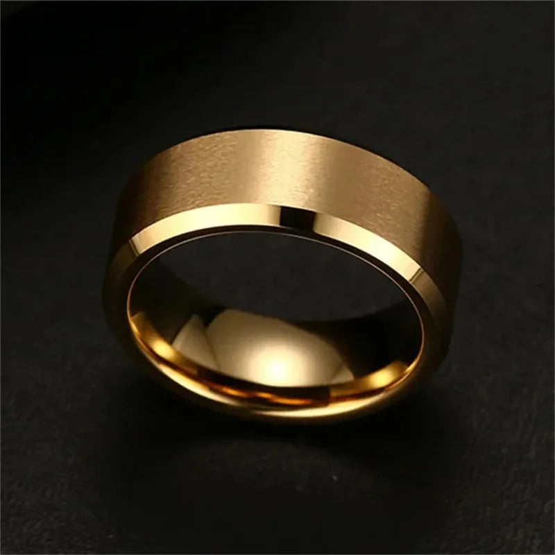 Hochwertiger Ring aus Edelstahl in matter schwarzer Optik