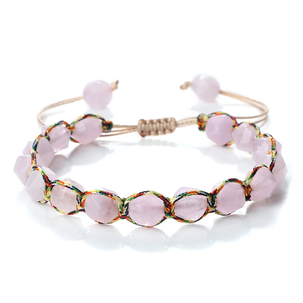 Naturstein‑Armband mit facettiertem Achat