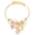 Elegante Frauenarmband mit Herz‑ und Ballerina‑Motiven, stilvolles Accessoire