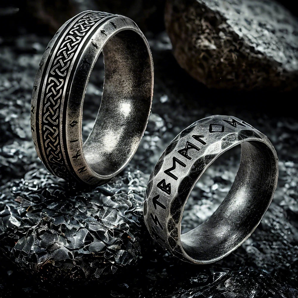 Wikinger-Runenring aus Edelstahl