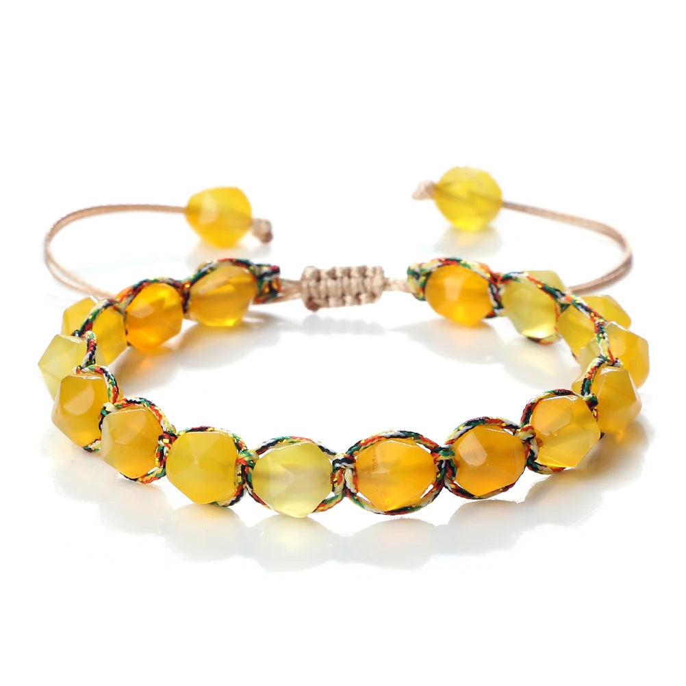 Naturstein‑Armband mit facettiertem Achat