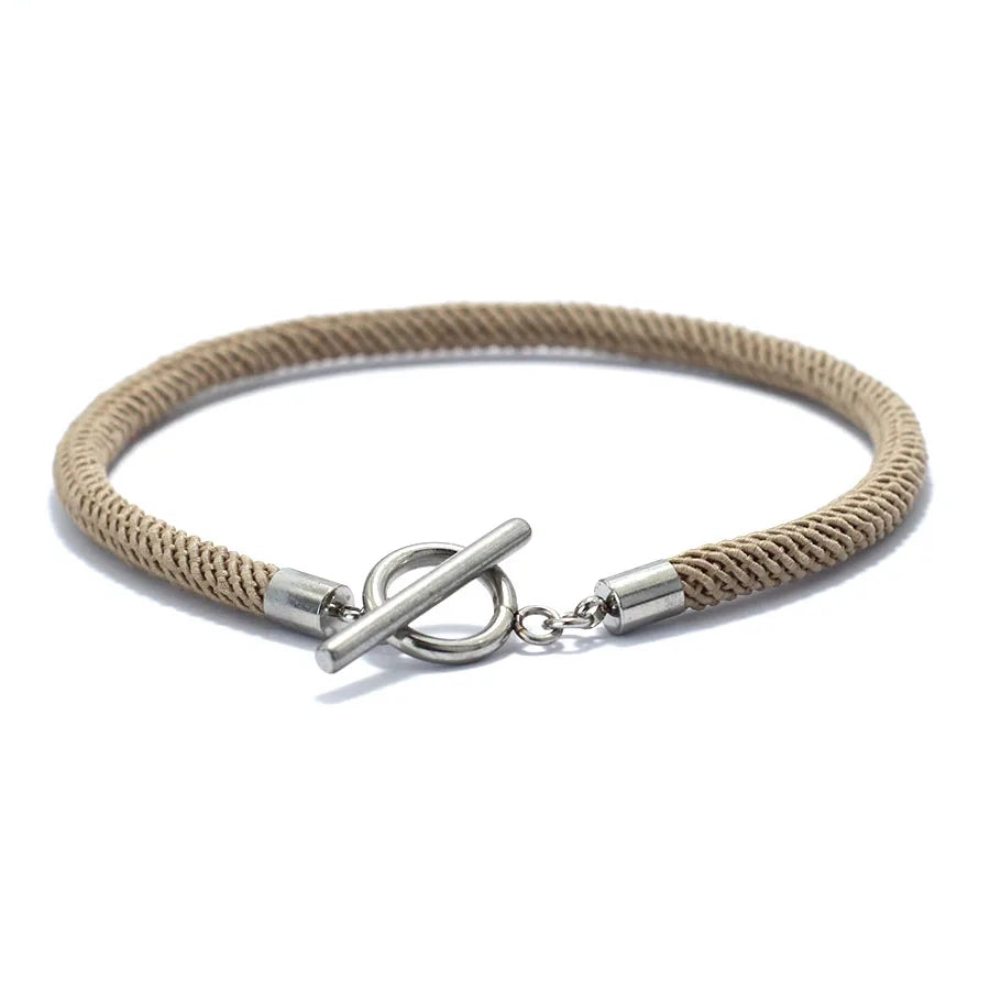 Handgefertigtes Milan‑Rope‑Glücksarmband mit Edelstahlverschluss
