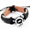 Surfer‑Armband aus Leder & gewachstem Hanfseil