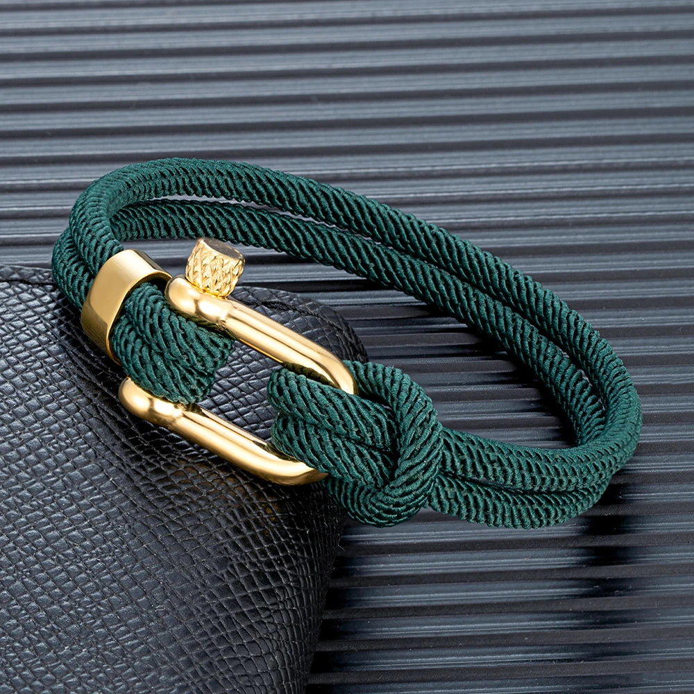 Schäkel‑Armband in Goldoptik aus Edelstahl