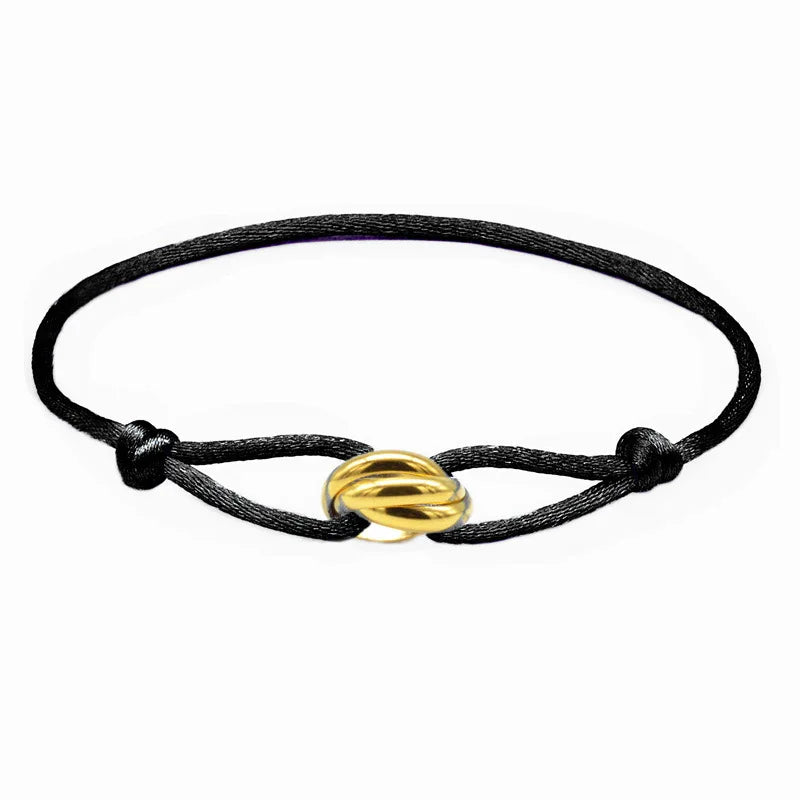 Glücks-Perlenarmband mit Edelstahl-Ringen und dekorativen Perlen