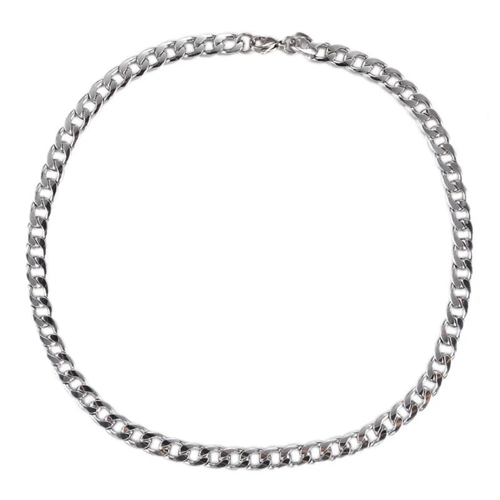 Rock‑Style Edelstahlkette mit polierter Oberfläche