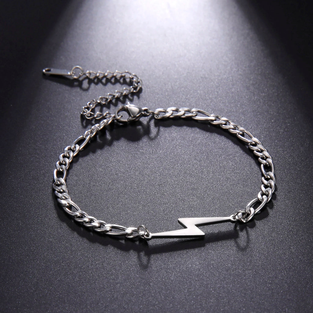 Blitz Charme Armband Für Männer Edelstahl Armband
