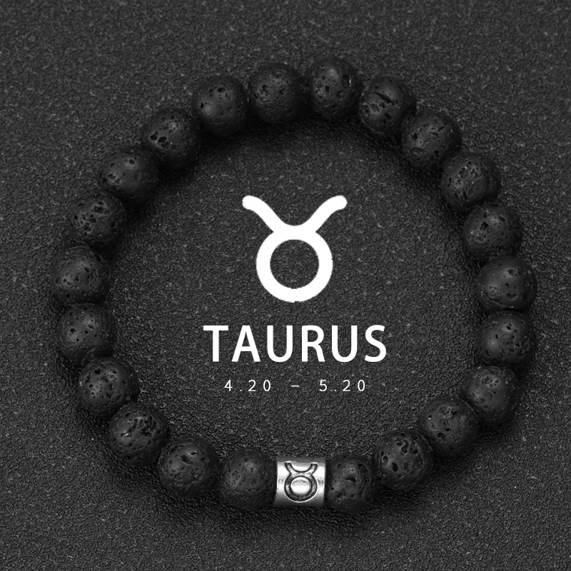 Lavastein – Sternzeichen-Armband für Herren