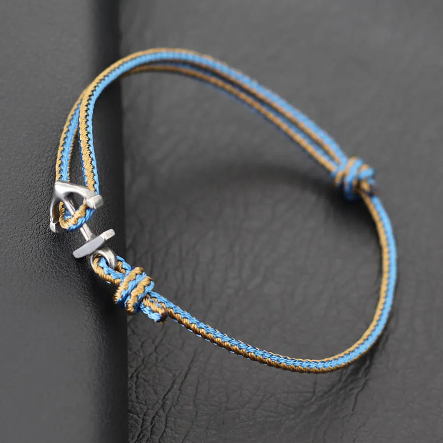 Handgefertigtes Marine‑String‑Armband – 3 mm Ethno‑Seil