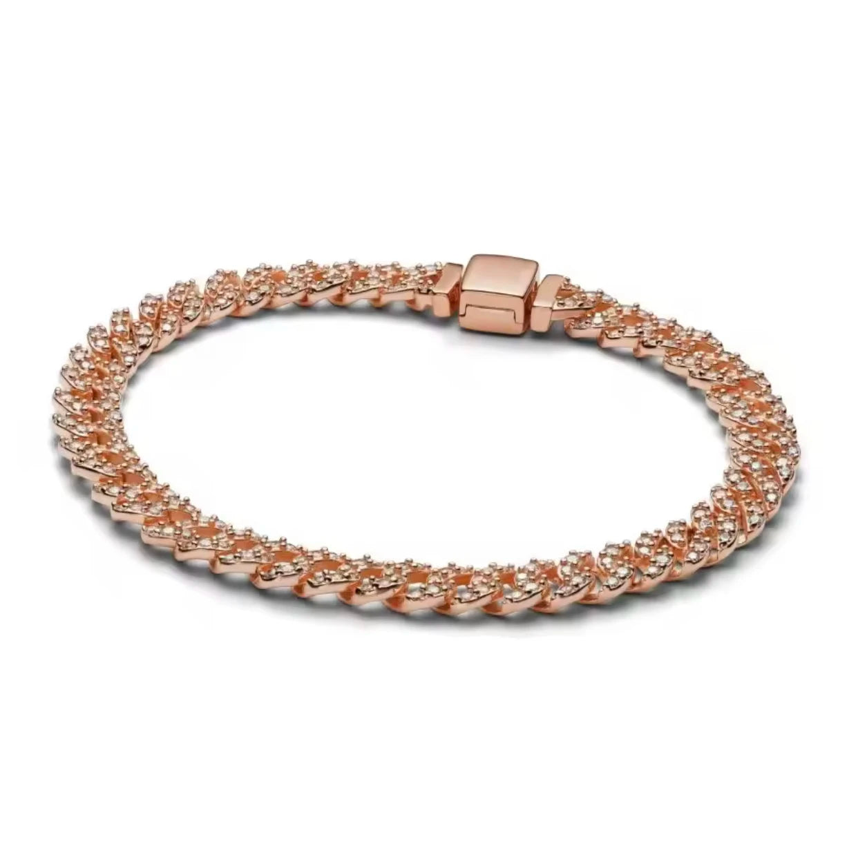 Luxuriöse Cuban‑Chain‑Armband aus massivem Sterling Silber