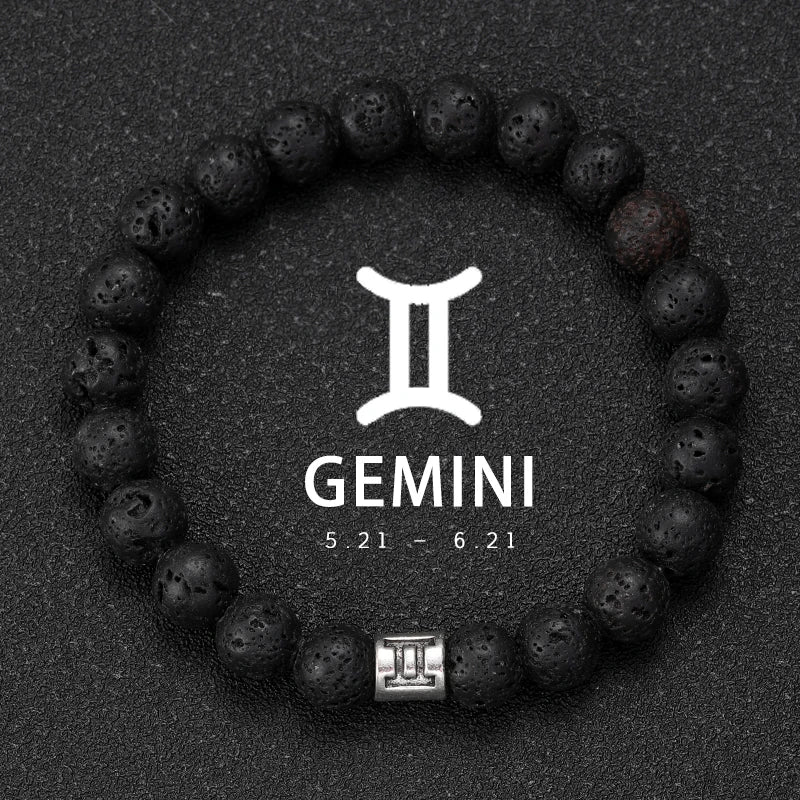 Lavastein – Sternzeichen-Armband für Herren