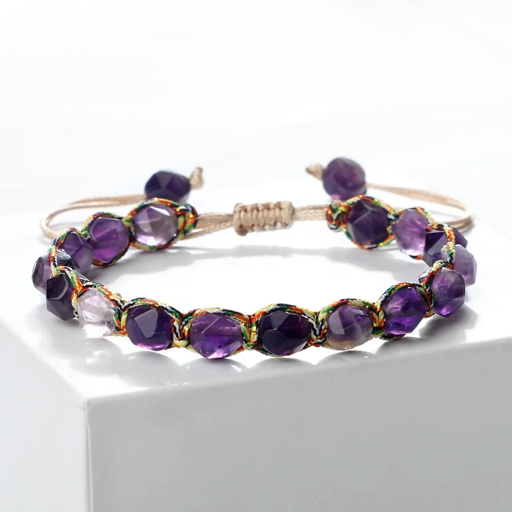 Naturstein‑Armband mit facettiertem Achat
