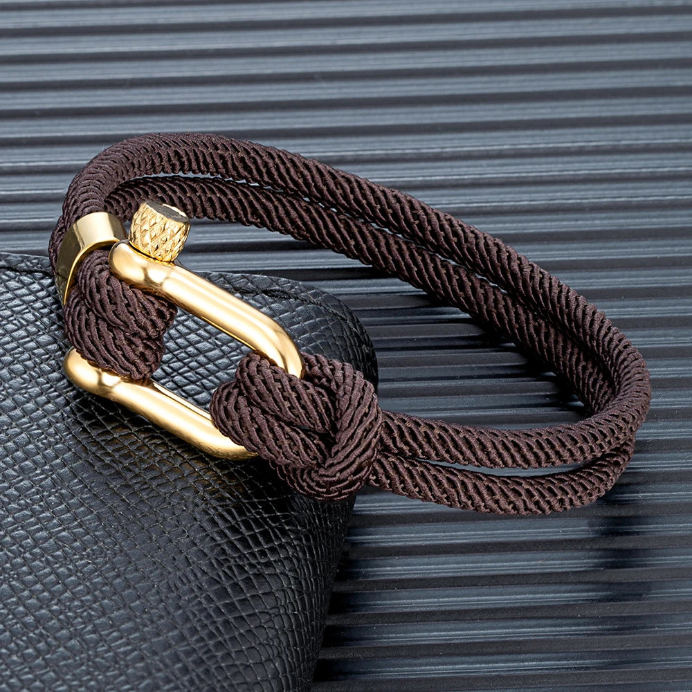 Schäkel‑Armband in Goldoptik aus Edelstahl