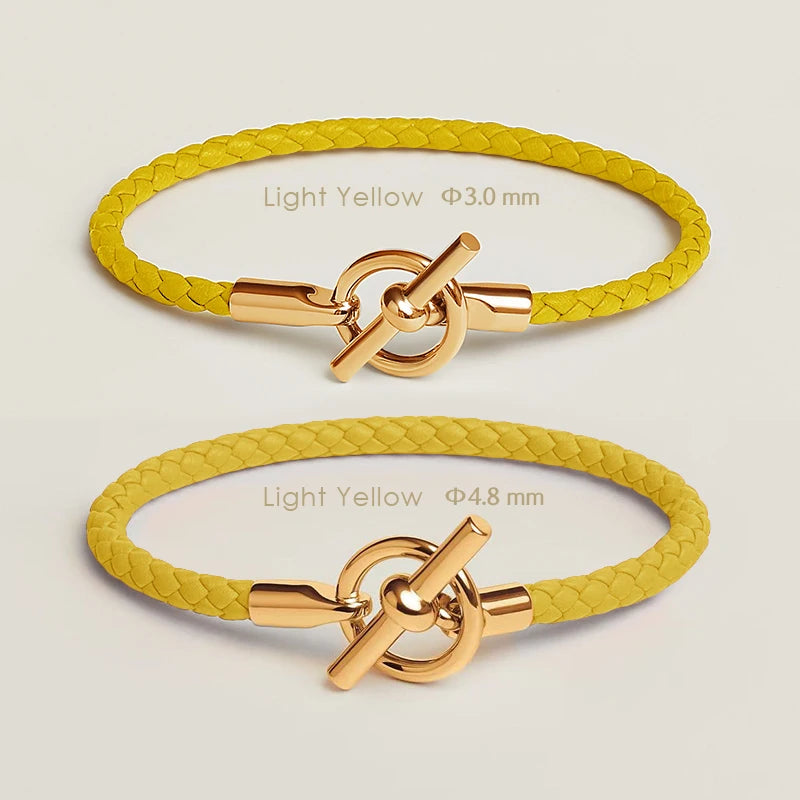 Klassisches Damen Lederarmband von MOONLIGHT mit goldenem OT Verschluss