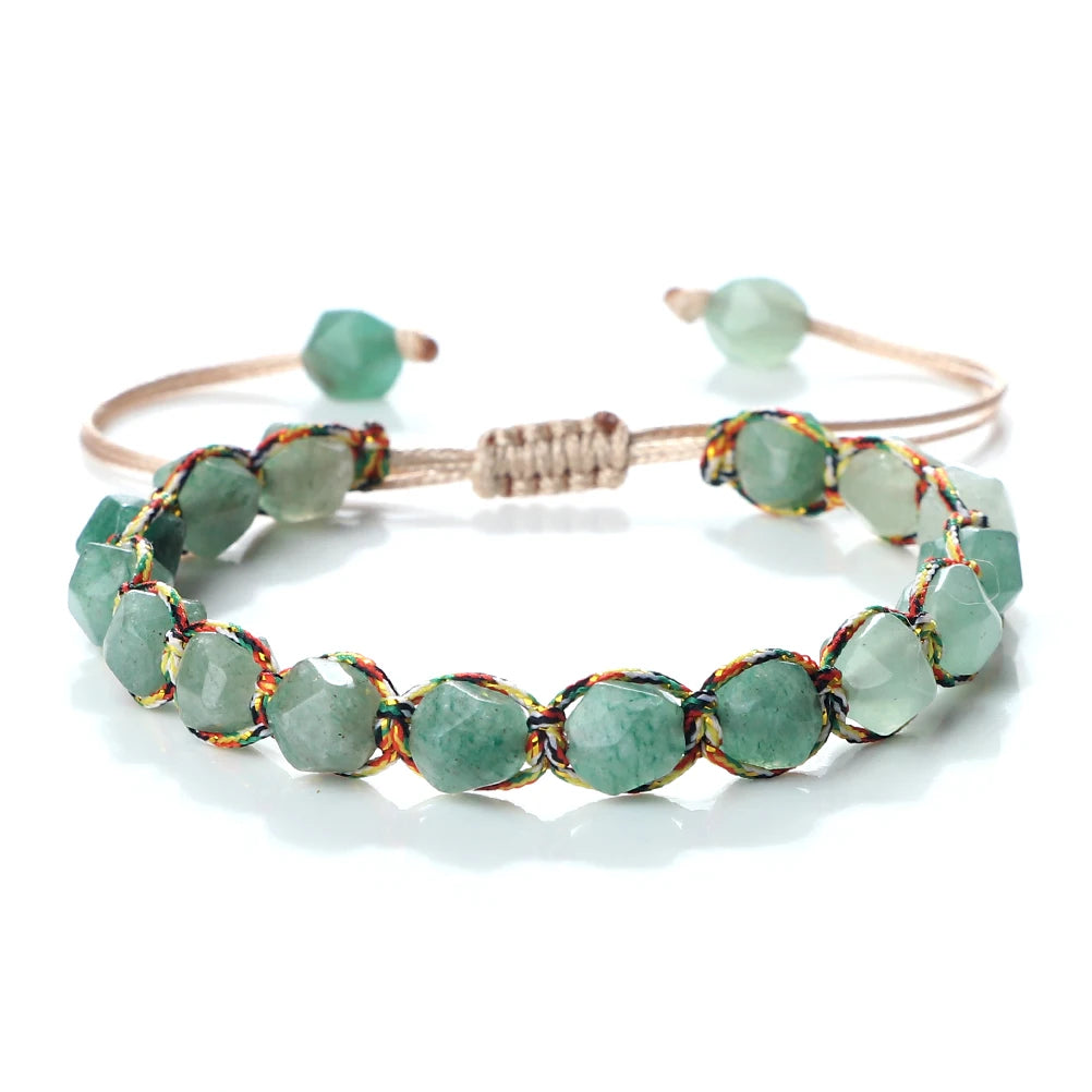 Naturstein‑Armband mit facettiertem Achat