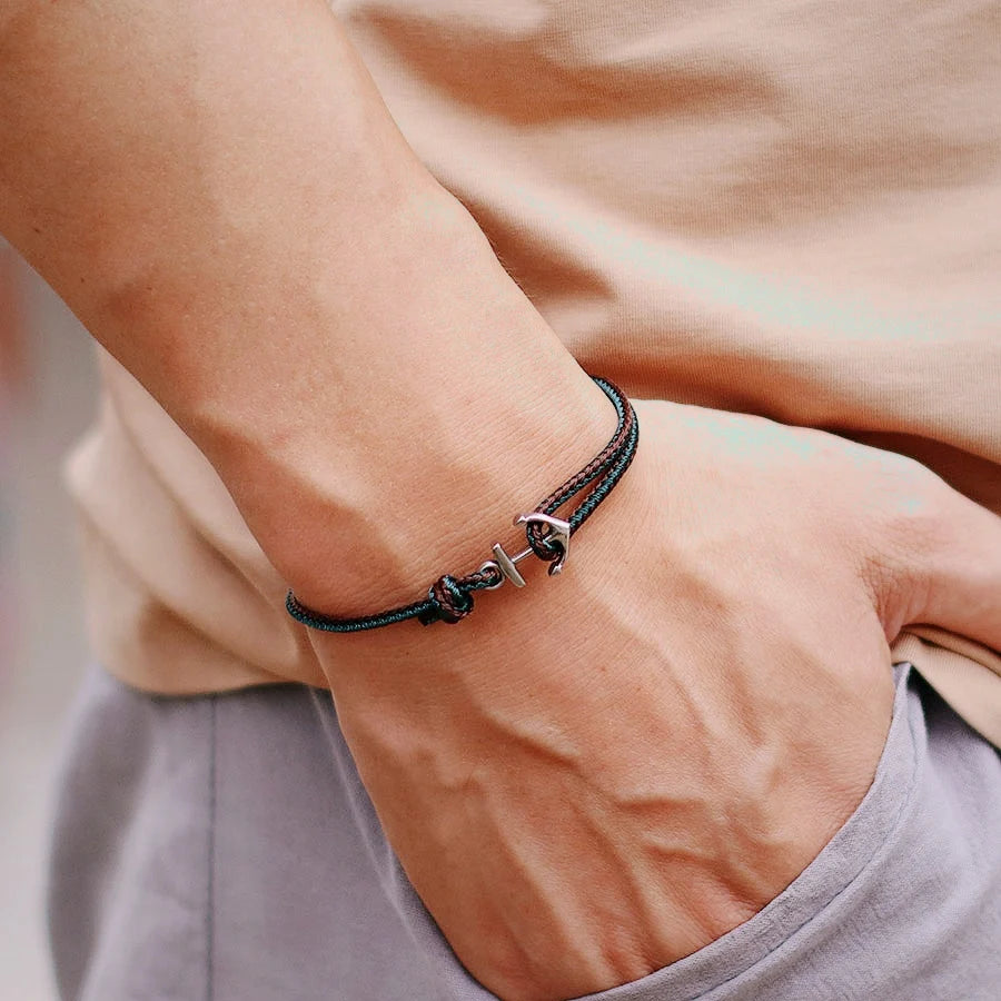 Handgefertigtes Marine‑String‑Armband – 3 mm Ethno‑Seil