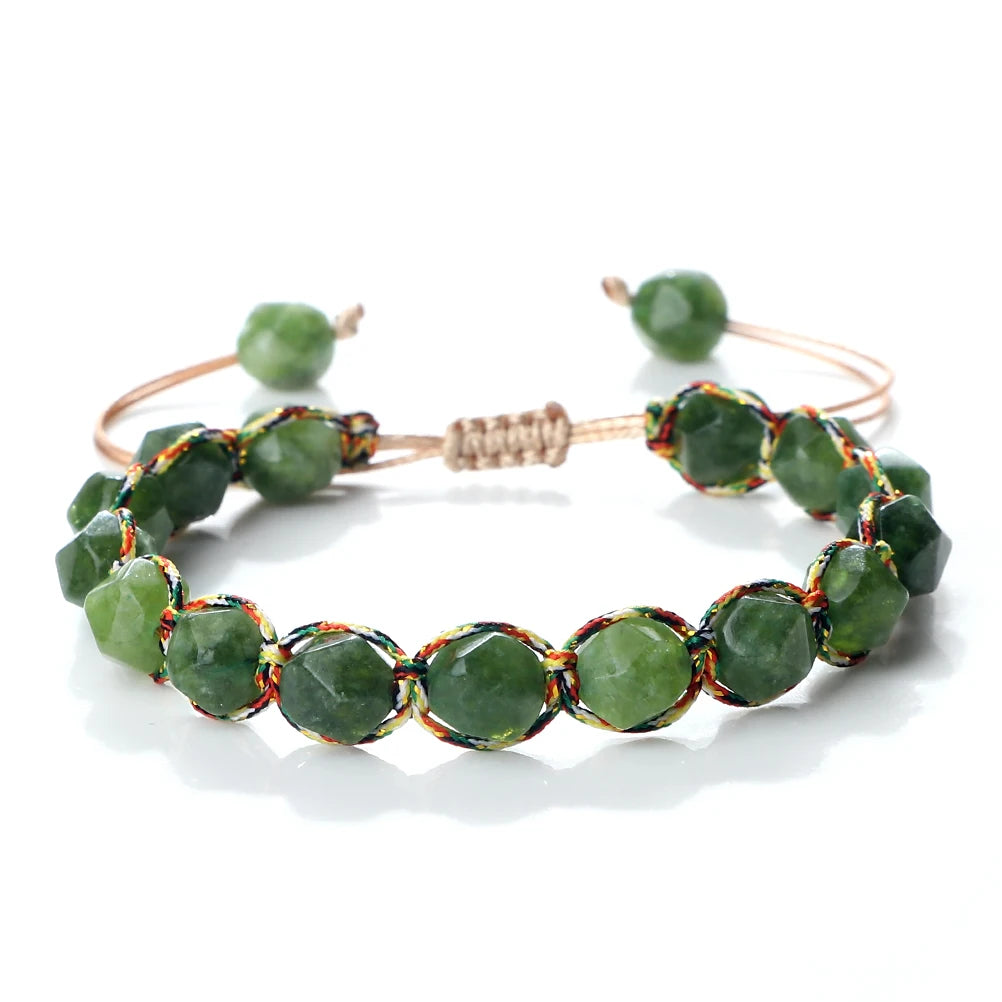 Naturstein‑Armband mit facettiertem Achat