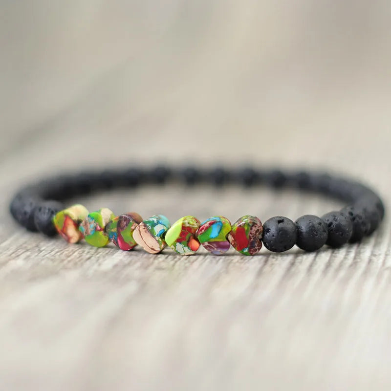 Boho‑Armband aus Kaiserstein & Holz