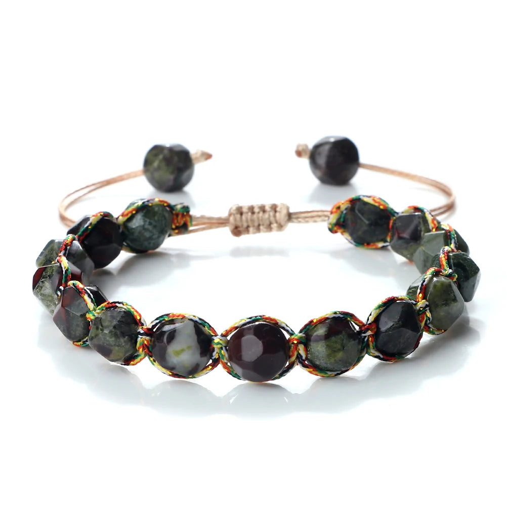Naturstein‑Armband mit facettiertem Achat