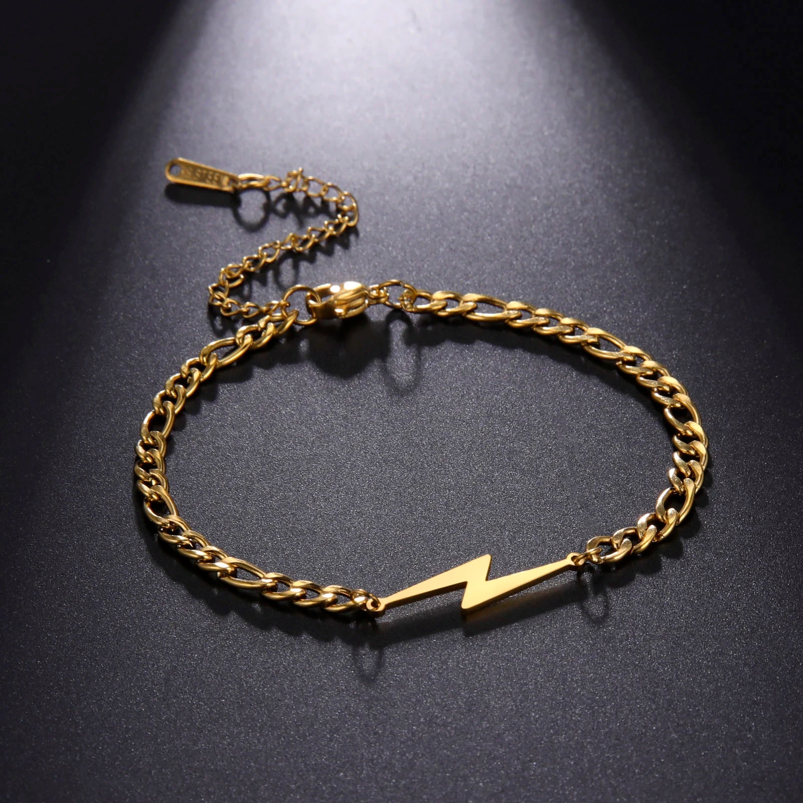 Blitz Charme Armband Für Männer Edelstahl Armband
