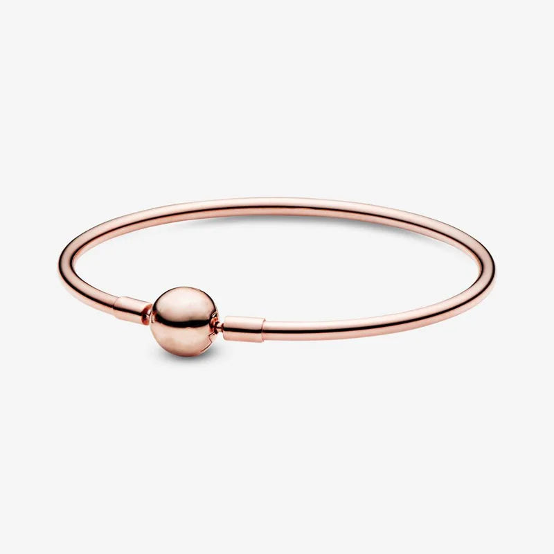 925 Sterling-Silber Damenarmband mit Herz-Kreis-Design